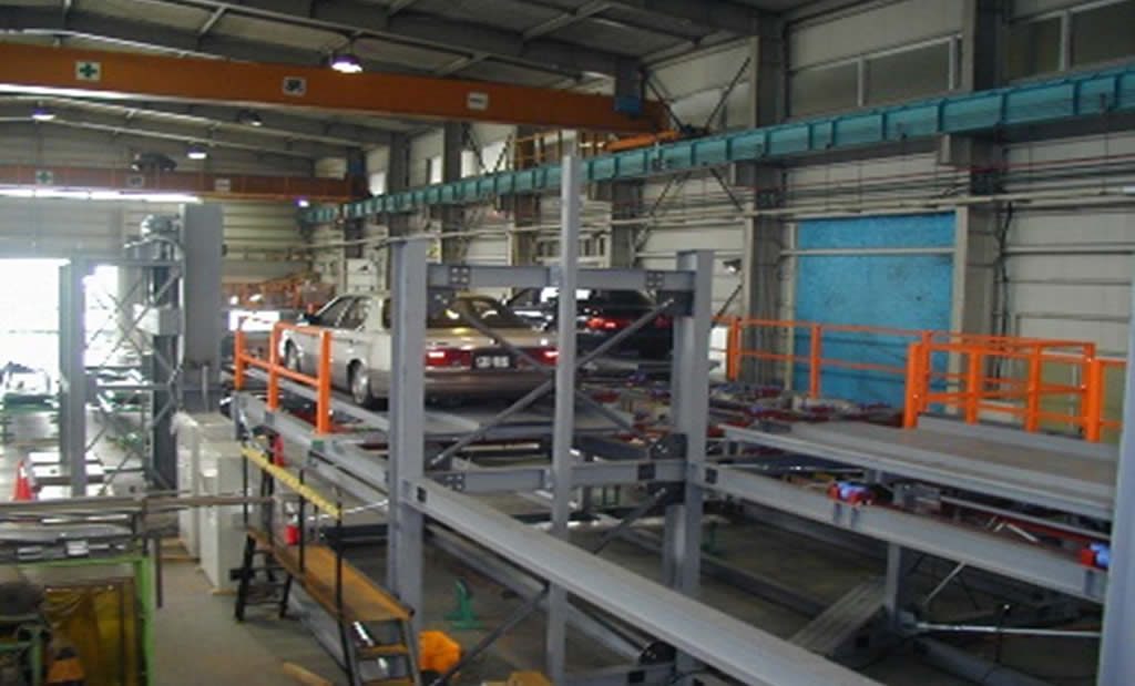 機械式立体駐車場 試験装置作動テスト